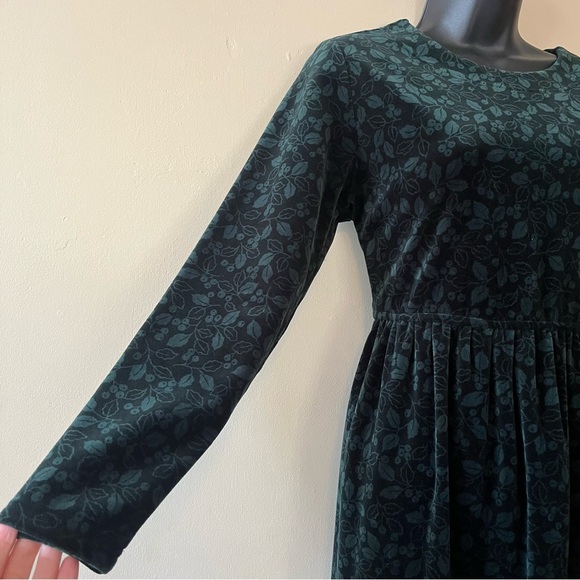 Vintage LL Bean velvet dress 6 petite Christmas holly modest holiday - Picture 4 of 11